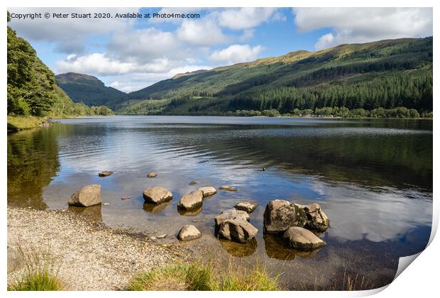 Loch Lubnaig on the Rob Roy way Print by Peter Stuart