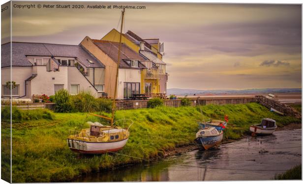 Haverigg Harbour in South Cumbria Canvas Print by Peter Stuart