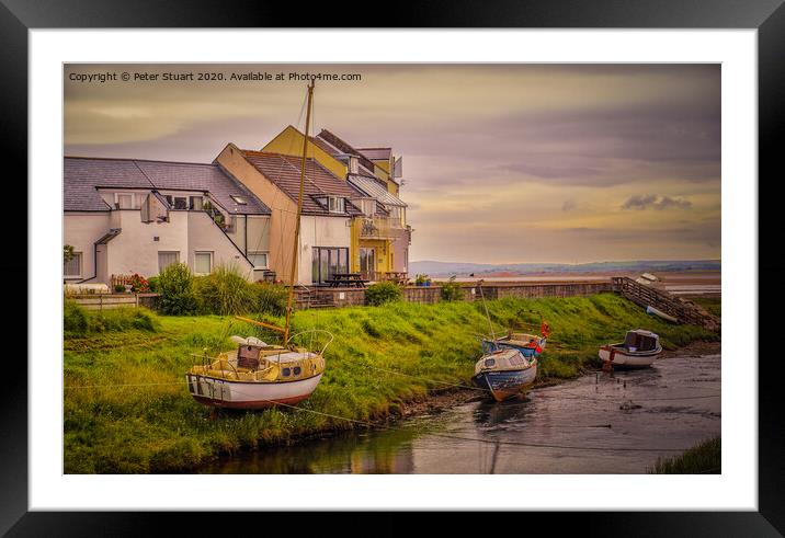 Haverigg Harbour in South Cumbria Framed Mounted Print by Peter Stuart