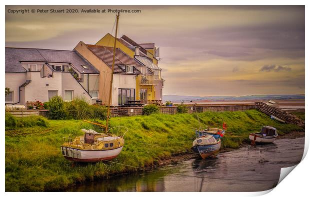 Haverigg Harbour in South Cumbria Print by Peter Stuart