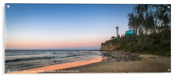 Sunset at Point Cartwright Acrylic by Pete Evans