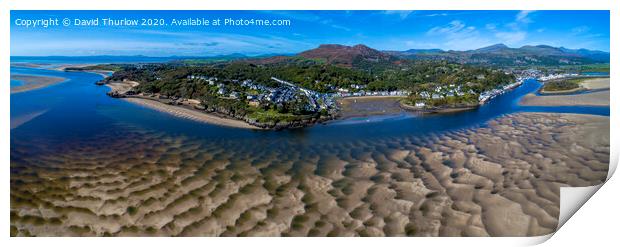 Borth y gest, patterns in the sand. Print by David Thurlow