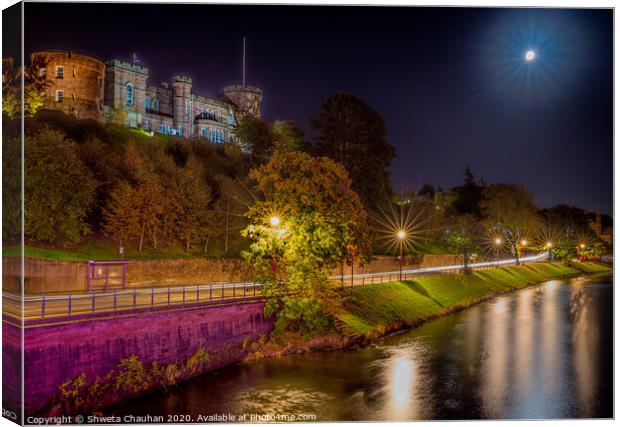 Night in Inverness Canvas Print by Shweta Chauhan
