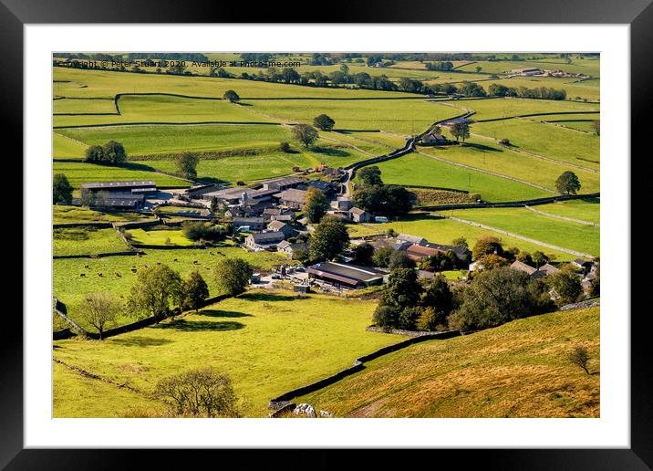 Feizor from Smearsett Scar in the Yorkshire Dales Framed Mounted Print by Peter Stuart