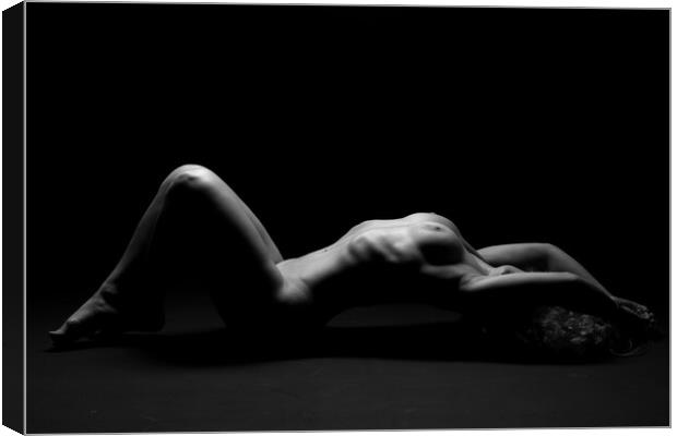 nude woman bodyscape Canvas Print by Alessandro Della Torre