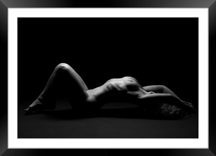 nude woman bodyscape Framed Mounted Print by Alessandro Della Torre