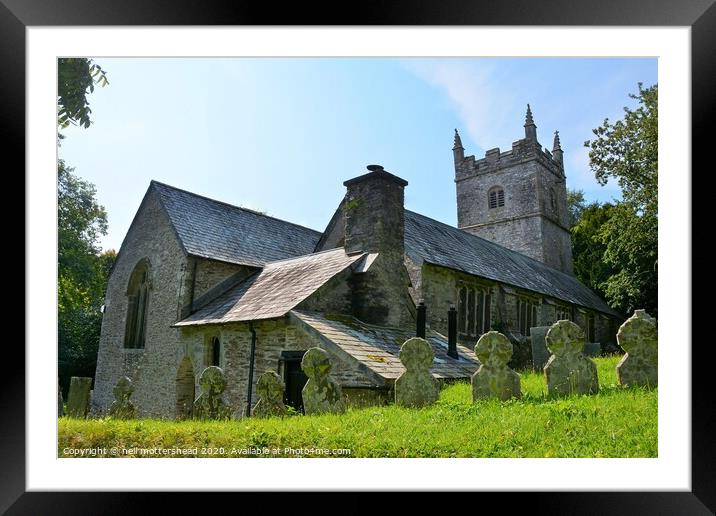 The Church of St Wenna, Morval near Looe, Cornwall Framed Mounted Print by Neil Mottershead
