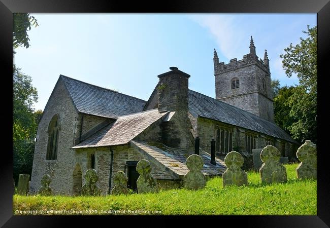 The Church of St Wenna, Morval near Looe, Cornwall Framed Print by Neil Mottershead