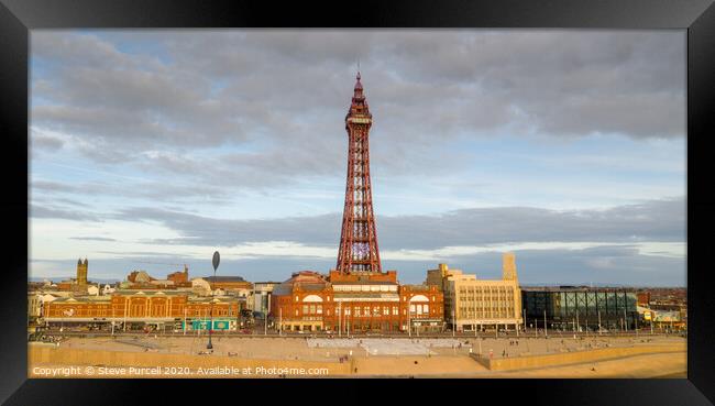 Blackpool Tower Framed Print by Steven Purcell