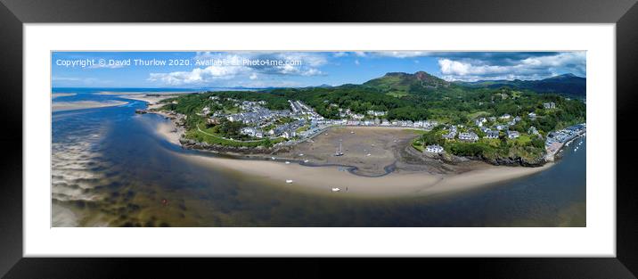 Borth y gest, patterns in the sand. Framed Mounted Print by David Thurlow