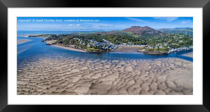 Borth y gest, patterns in the sand. Framed Mounted Print by David Thurlow