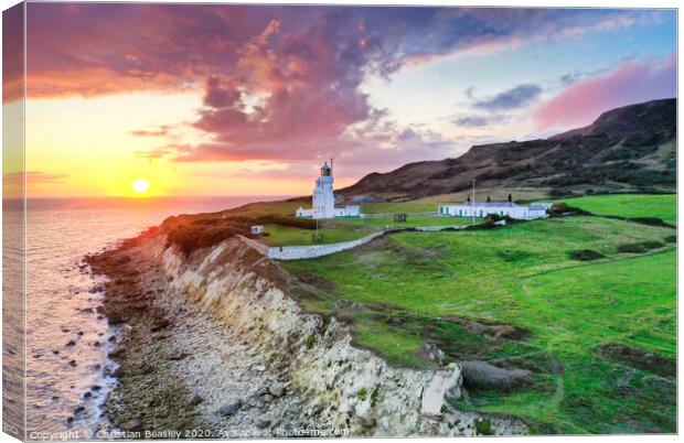St Catherines Lighthouse Canvas Print by Christian Beasley