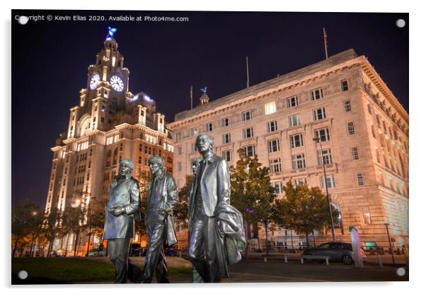 Liverpool pier head Acrylic by Kevin Elias