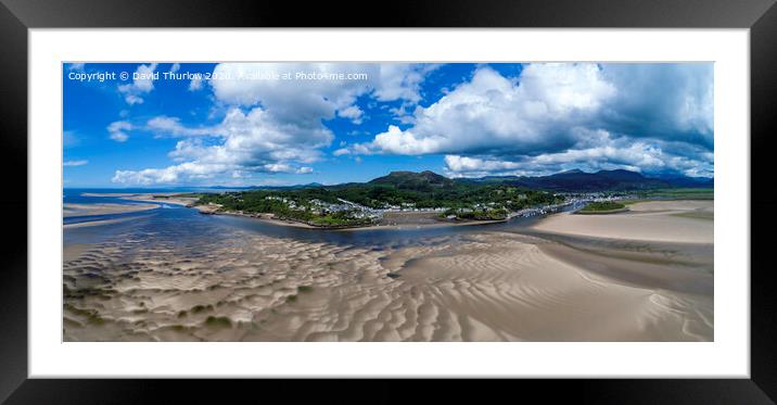 Borth y Gest, patterns in the sand. Framed Mounted Print by David Thurlow