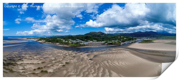 Borth y Gest, patterns in the sand. Print by David Thurlow