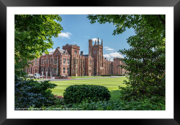 The Lanyon Building, Queen's University, Belfast,  Framed Mounted Print by Dave Collins