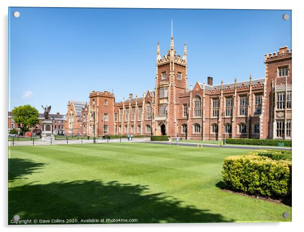 The Lanyon Building, Queen's University, Belfast,  Acrylic by Dave Collins