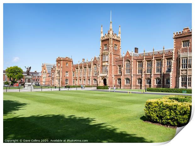 The Lanyon Building, Queen's University, Belfast,  Print by Dave Collins