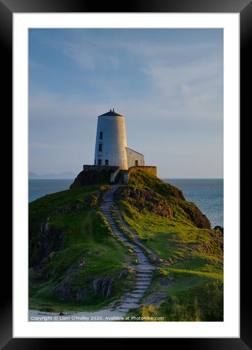 Tŵr Mawr Lighthouse, Anglesey Framed Mounted Print by Liam Neon