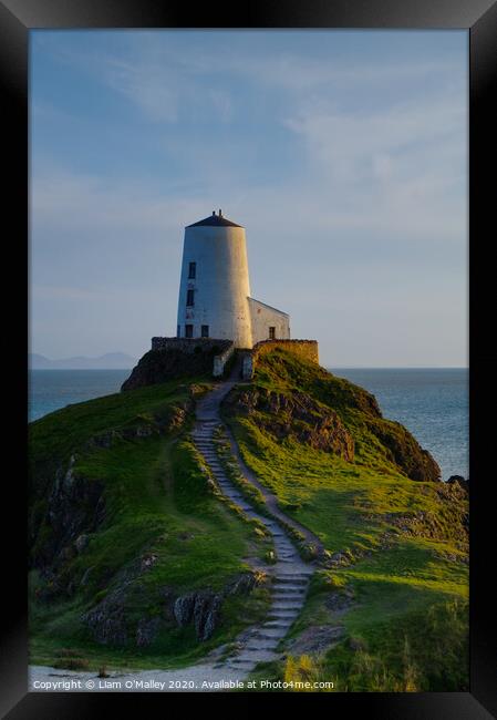Tŵr Mawr Lighthouse, Anglesey Framed Print by Liam Neon