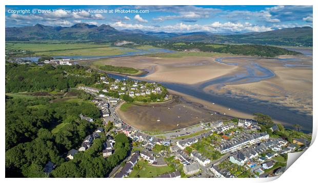 Borth y Gest's Tranquil Harbour Print by David Thurlow