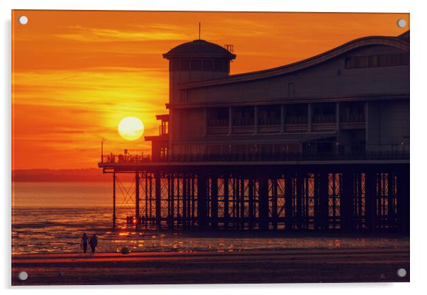 Weston-super-mare Grand pier  Acrylic by Dean Merry