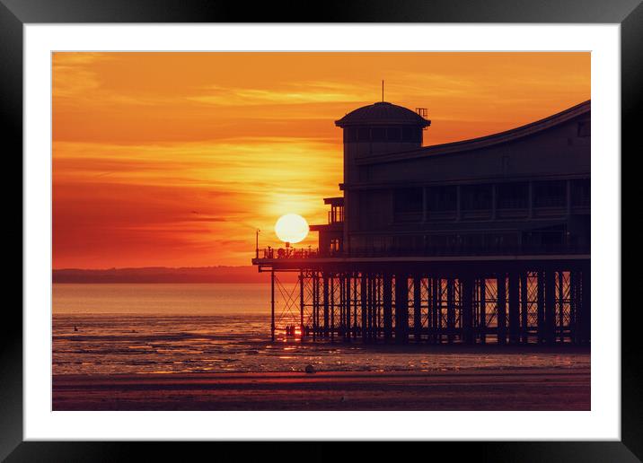 Weston-super-mare Grand pier  Framed Mounted Print by Dean Merry