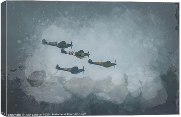 Spitfires over Goosepool Canvas Print by Jaxx Lawson