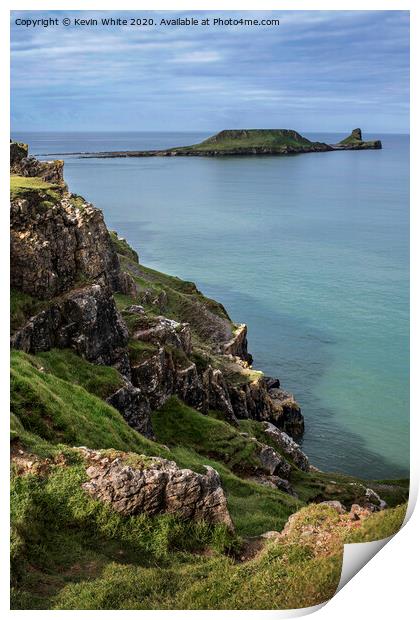 Worm's Head Rhossili Print by Kevin White