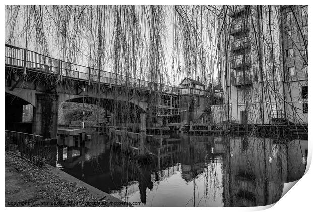Carrow Road Bridge over the River Wensum, Norwich  Print by Chris Yaxley
