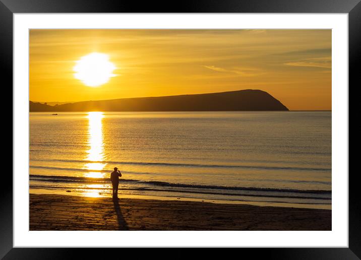 Contemplation, Newport, Pembrokeshire, Wales, UK Framed Mounted Print by Mark Llewellyn