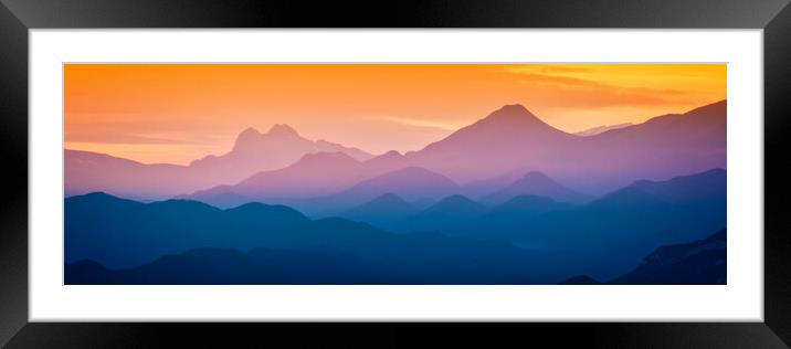 Mountains Framed Mounted Print by Arpad Radoczy