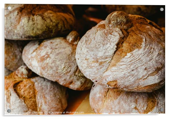 Mediterranean traditional handmade round breads Acrylic by Joaquin Corbalan