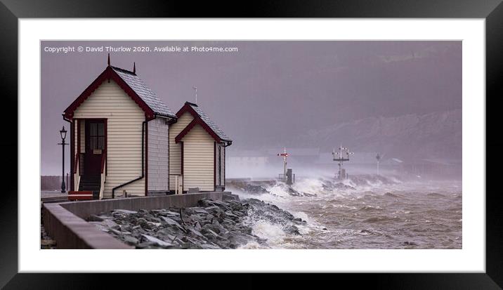Welsh Winter Storm Framed Mounted Print by David Thurlow