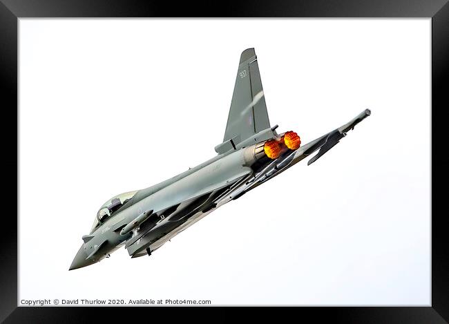 Royal Air Force Typhoon Fighter Jet Framed Print by David Thurlow
