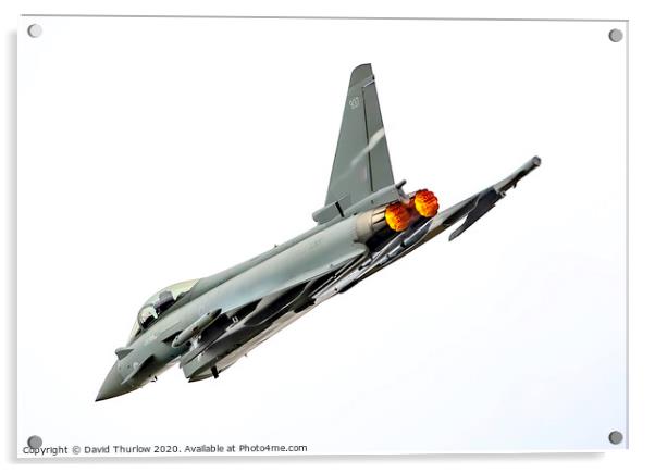 Royal Air Force Typhoon Fighter Jet Acrylic by David Thurlow