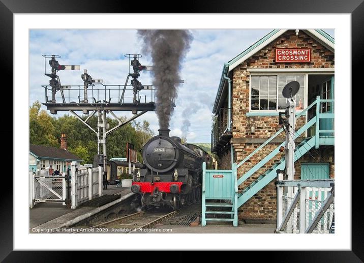 Steam Train @ Grosmont Station - North York Moors  Framed Mounted Print by Martyn Arnold