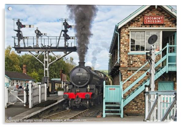 Steam Train @ Grosmont Station - North York Moors  Acrylic by Martyn Arnold