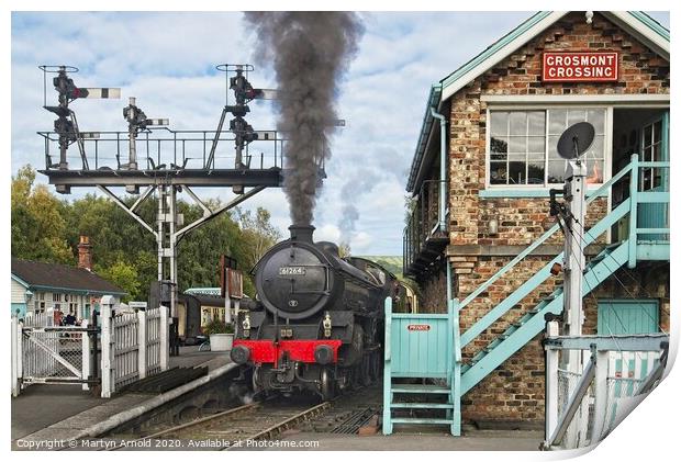 Steam Train @ Grosmont Station - North York Moors  Print by Martyn Arnold
