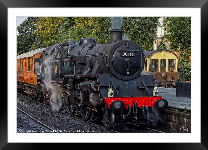Steam Train at Grosmont Station North York Moors R Framed Mounted Print by Martyn Arnold
