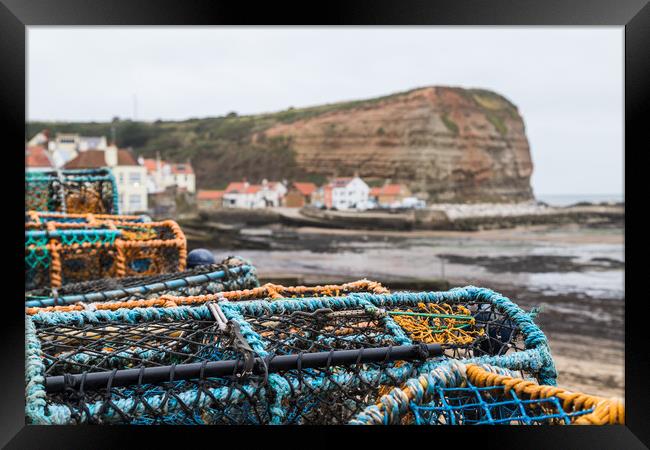 Crab pots at Staithes Framed Print by Jason Wells