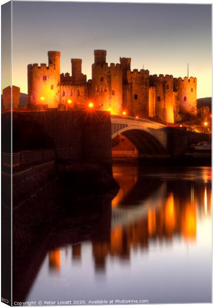 Conwy Castle Canvas Print by Peter Lovatt  LRPS