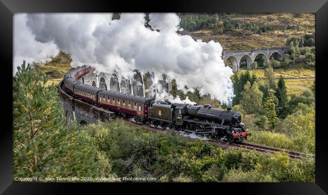 The Jacobite steam train Framed Print by Alan Tunnicliffe