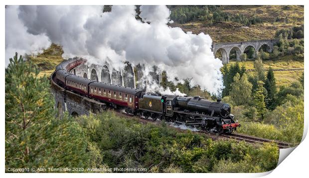 The Jacobite steam train Print by Alan Tunnicliffe