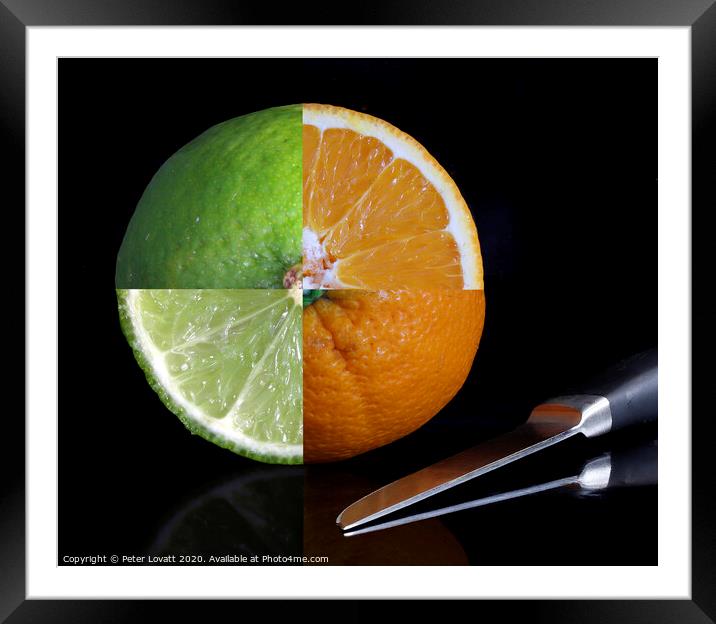 Orange and Lime Framed Mounted Print by Peter Lovatt  LRPS