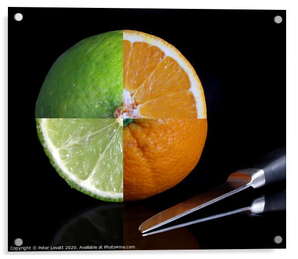 Orange and Lime Acrylic by Peter Lovatt  LRPS