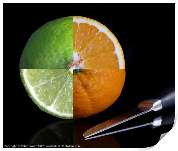 Orange and Lime Print by Peter Lovatt  LRPS