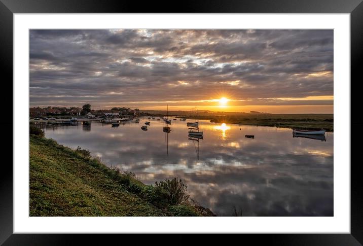 The end of a beautiful day - Burnham Overy Staithe Framed Mounted Print by Gary Pearson