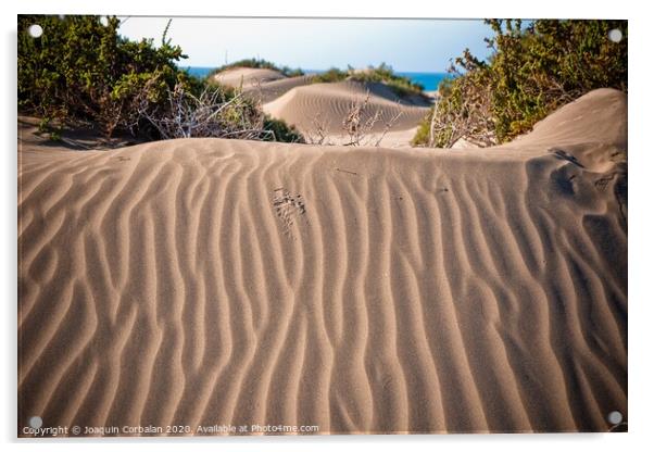 Dunas del desierto con ondasDesert dunes with waves Acrylic by Joaquin Corbalan