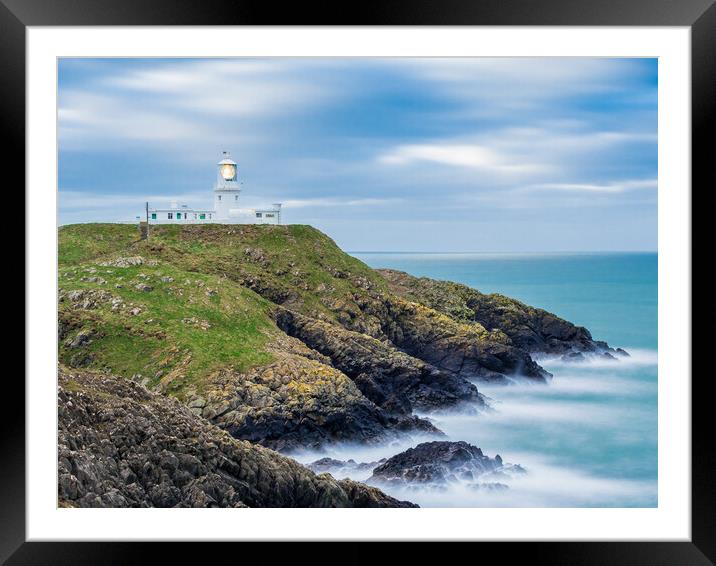 Strumble Head Lighthouse, Pembrokeshire, Wales. Framed Mounted Print by Colin Allen